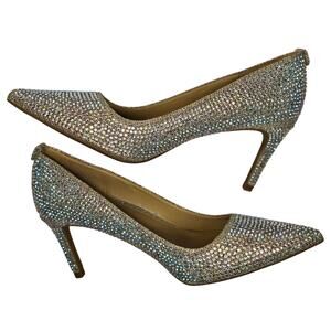MICHAEL Michael Kors Alina Flex Pumps Size 6.5 Bling Sparkle Crystals